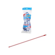 Elmop Pm01 Yedek Pamuklu Mikrofiber Islak Vidalı İpli Mop Paspas Takımı - 1 Adet