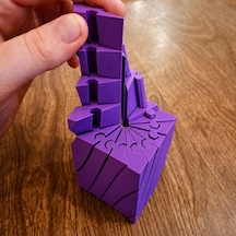 Bezos 3d Baskı Twisting Küp - Mekanik Dönen Bulmaca Küpü-mor Nxrlvng