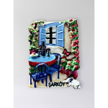 Şarköy Polyester Kabartmalı Magnet 5 X 6,5 Cm Dekoratif Hediyelik Buzdolabı Süsü Kod:1682