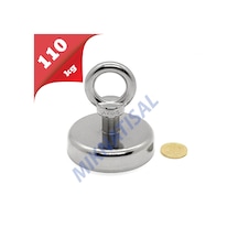 60Mm Neodyum Pot Magnet Fishing Çok Güçlü Kurtarma Mıknatısı