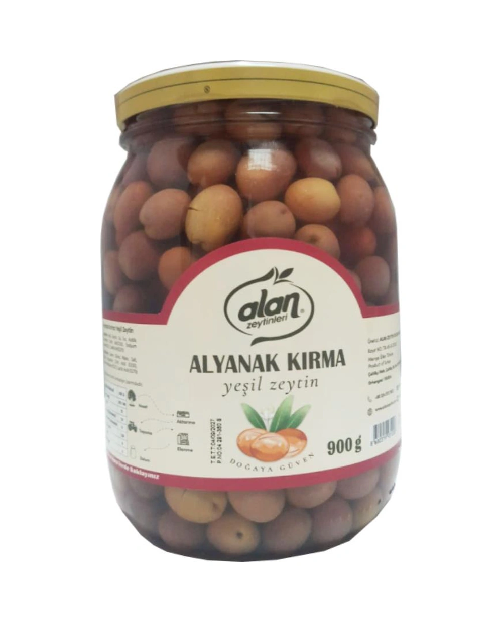 Alan Alyanak Yeşil Zeytin S 291-350 Kalibre 900 G E