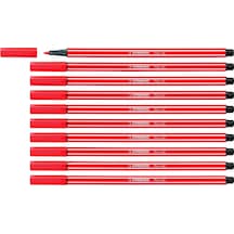 Stabilo Keçe Uçlu Boya Kalemi 1 MM 10'lu Açık Kırmızı