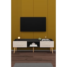 Asra Trend Tv Ünitesi Tv Sehpası T-28 %100 MDF Ayaklı Modern Medya Ünitesi Antrasit - Sidon