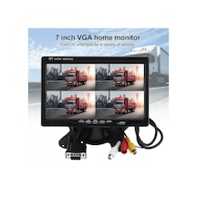 7 Inç Lcd Monitor Ekranı 4 Bölme Özelliği ile 4 Kamerayı Aynı A