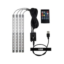 Usb Girişli 12 Ledli Araç İçi Ayak Altı Sese Duyarlı Şerit Led