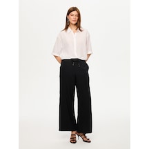 Wide Leg Fit Modallı Beli Lastikli Pantolon S26pnt029 Us26pnt02910 Siyah