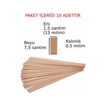 Ahşap Mum Fitili Mum Fitil Doğal Mum Fitil 10 Adet Boy 7,5 Santim En 15 Mm Çok Renkli