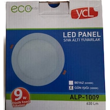 Yücel 9w Led Panel Eko Yuvarlak Günışığı 3000k