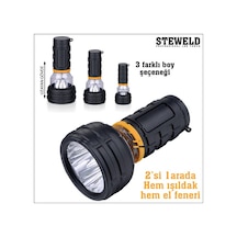 Steweld 987A Çift Fonksiyonlu Led El Feneri Ve Işıldak 117X55Mm Siyah