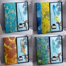 Vang Gogh Temalı Tüylü Divit Kalem Seti Çok Renkli