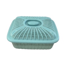 Suntek Kapaklı Meyve Sepeti Mutfak Aksesuarları Mavi-küçük