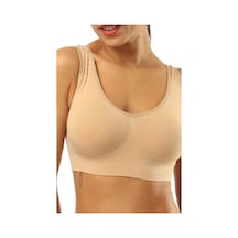 Fit Women Kalın Askılı Pedsiz Büstiyer Korsesi Seamless 5050 Bej