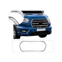 Ford Transit Uyumlu 2019 Ve Üzeri Krom Ön Panjur Çerçevesi 4 Parça Paslanmaz Çelik