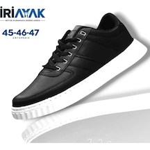 İriayak Büyük Numara 45-47 / Rahat Taban Casual Ayakkabı/ Erkek - Günlük Kullanıma Uygun Siyah - Beyaz