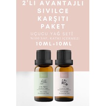 Boco Born In Cosmetics Akne ve Sivilce Karşıtı Çay Ağacı + Itır %100 Saf Uçucu Yağı 2 x 10 ML