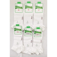 Dündar Plus 4605 Erkek Bambu Patik Çorap 6 Adet Beyaz 10