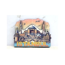 Ahşap İstanbul Temalı Magnet 89799691