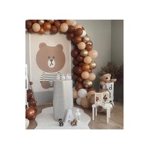 Krom Gold Pastel Karamel Somon Beyaz Balon Konsept Balon Zinciri Mix