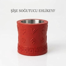 Mottopi Ehlikeyf Termojelli Şişe Soğutucu, Kırmızı, Paslanmaz Çelik Şişe Soğutucu Diğer
