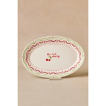 Karaca Cherry Time Kayık Tabak 25 Cm Kırmızı