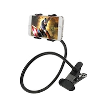 2'li Mobil Tutucu - Cep Telefonu İçin Kelepçeli Bükülebilir Stand, Siyah Çok Renkli