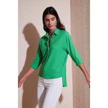 Lela Arkası Uzun Truvakar Kol Bayan Gömlek 5865596 Benetton