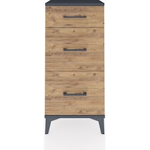 Arges Komodin 3 Çekmeceli 44x30x96 Antrasit-çam Antrasit