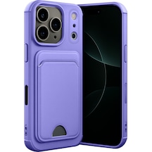 Apple iPhone  Uyumlu,  17 Pro Max Kelvin Kartvizitli Silikon - Lila