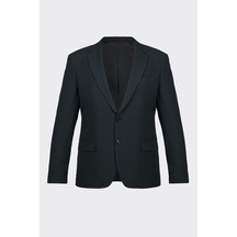 Koyu Yeşil Kapak Cepli Smart Casual Ceket Yeşil
