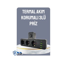 Anahtarlı Çoklu Priz 3 Usb 1 Typec Hızlı Şarj Destekli Diğer