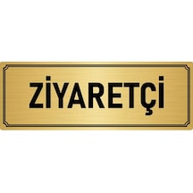 Metal Yönlendirme Levhası, Departman Kapı İsimliği Ziyaretçi 7x20 cm Altın Renk