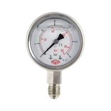 Simga 0-25 Bar Çap Ø52 MM ALTtan Bağlantılı Gliserinli Manometre