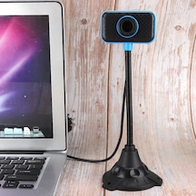 Vkemall Ofis Ve Toplantılar İçin 480p Çözünürlükte Dürtüye Dayanıklı Abs Malzeme İle 360 Derece Dönebilen Uzun Çubuk Web Kamerası