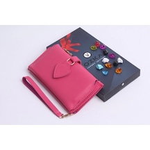Ozka Leather Collection Telefon Bölmeli Trend Kadın Cüzdan Pembe
