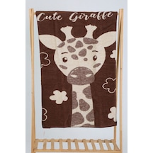 Yumuşak Bebek Çocuk Battaniyesi Mevsimlik 90x100 Cm Kahverengi