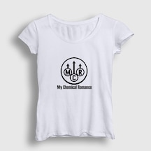 Presmono Kadın Mcr My Chemical Romance T-shirt Beyaz