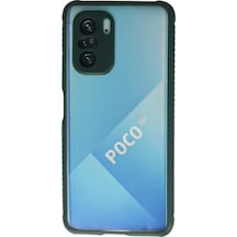 Newface Xiaomi Poco F3 Kılıf Miami Şeffaf Silikon - Koyu Yeşil