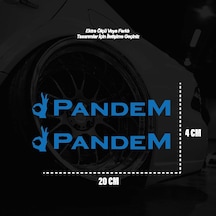 Pandem Motosiklet Araba Laptop Sticker Yapışkanlı Folyo Mavi