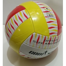 No 5 Dikişli Voleybol Topu Kırmızı Sarı Kırmızı - Sarı