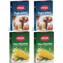 Orçel Pudra Şekeri 2 x 250 + Mısır Nişastası 2 x 200 G