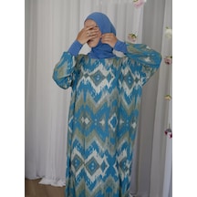 Hicablı Müslüman Namaz Elbisesi 236872625 Mavi