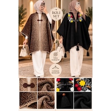 Genel Markalar Novea Scarf 2li Triko Panço Çok Renkli - 942743901 Çok Renkli