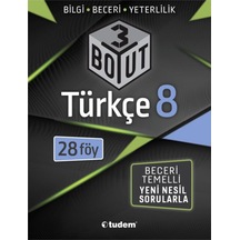 8 Sınıf Türkçe 3 Boyut Soru Bankası Tudem Yayınları