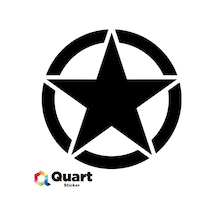 2 Adet Army Star, Askeri Yıldız Off Road Sticker Quarts Sticker