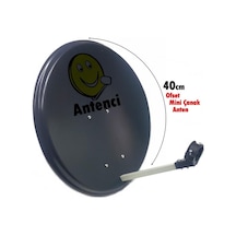 Antenci 40Cm Mini Çanak Anten Next Tekli Lnb