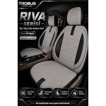 Opel Astra F 1991-1998 Uyumlu Riva Serisi Ortopedik Tay Tüyü Oto Koltuk Kılıfı Gri Siyah