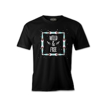 Wild And Free Siyah Erkek Tshirt Wild And Free Siyah Erkek Tshirt