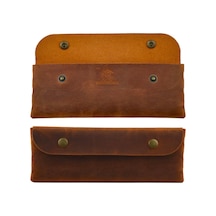 El Yapımı Kalemlik Hakiki Deri, Deri Küçük Kalem Kutusu İş, Ofis, Okul Aksesuar Tutucu, Klasik Ve Minimal El Yapımı Tasarım Vintage Kalemlik Camel Cok Renkli