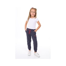 Toontoy Kız Çocuk Nakışlı Eşofman Alt Füme Toontoy Kız Çocuk Nakışlı Eşofman Alt Füme