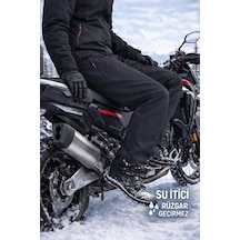 Vatan Tekstil İçi Polarlı Kışlık Softshell Rüzgar Geçirmez Su İtici Kumaş Erkek Motorcu Pantolonu